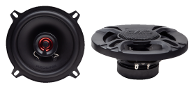 Photo of RL-X5.25 set, showing one facing front and the one angled bottom to top with grill