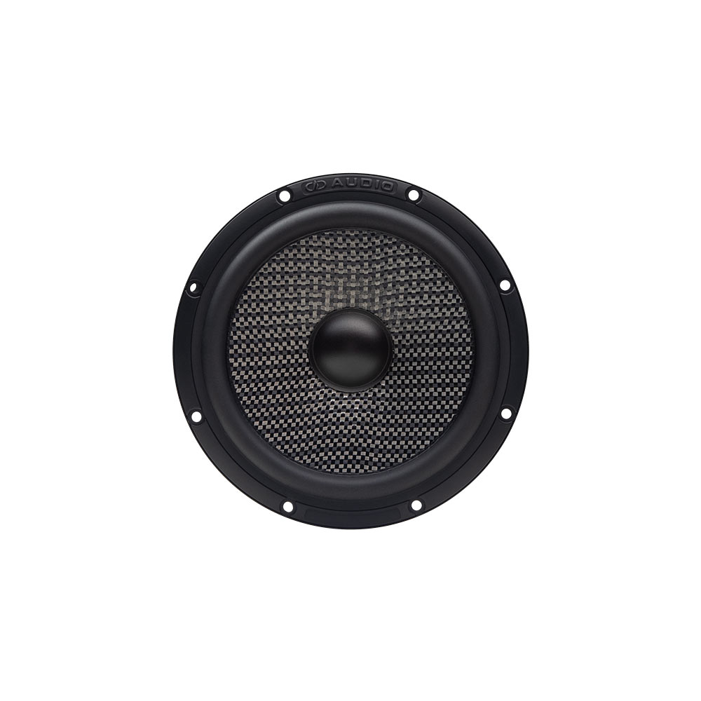 Photo of C Series 6.5 Woofer component facing front to show composite cone, surround, and dustcap