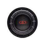 6 inch 1506 series subwoofer front view of logo, dust cap cone and surround