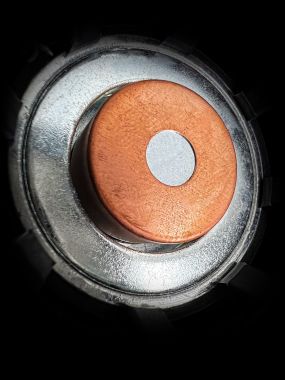 Stylized close-up of tweeter shorting ring